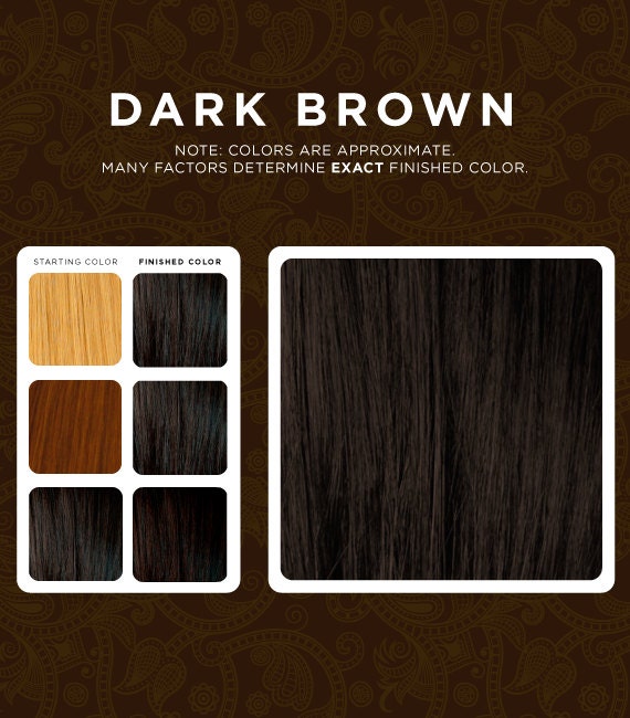 Dark Brown Henna Hair Dye - Etsy Dark Brown Henna Hair Dye - Etsy