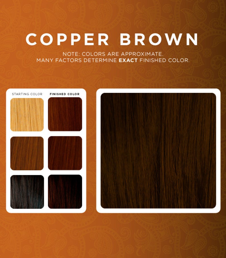 Copper Brown Henna Hair Dye Etsy