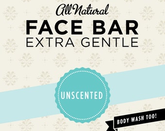 Extra Gentle Unscented Organic Face Bar