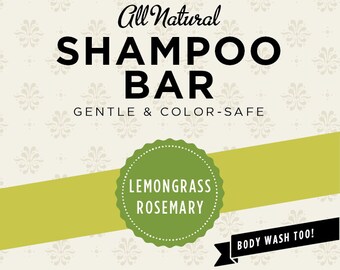 Lemongrass Rosemary Organic Shampoo Bar