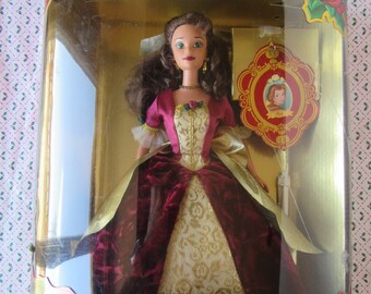 Belle Holiday Princess Doll - Special Edition Beauty & the Beast; Enchanted Christmas; Disney 1997 in Package