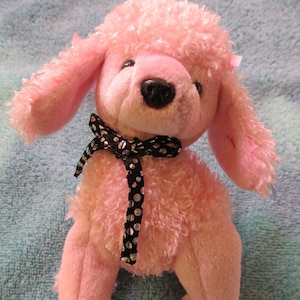 Ty Beanie Baby &quot;Brigitte&quot;, (Smaller Version 6-1/2&quot; - 7&quot;) 2000 Pink Poodle, Mint Condition, For Easter Basket