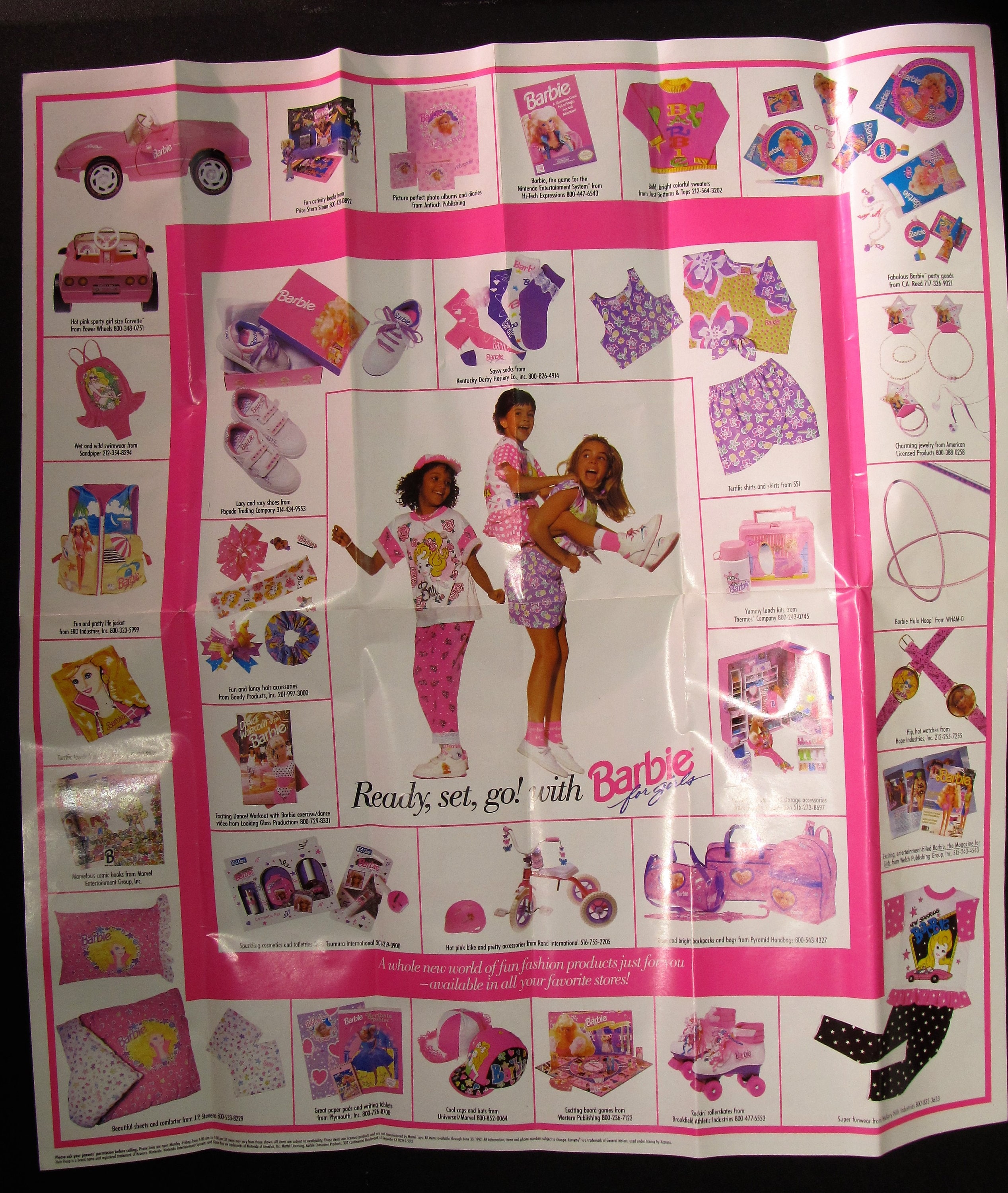 Poster/package Insert/advertisement - 1991 - Barbie Themed - Etsy
