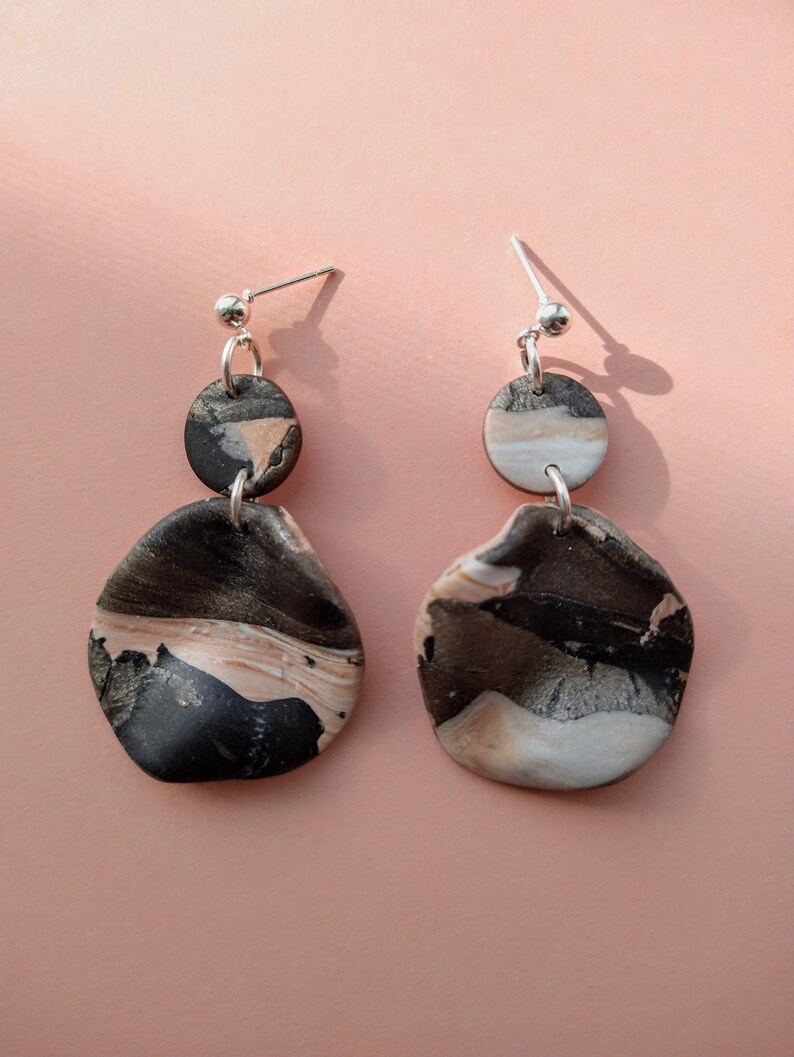 The Avi Quartz Collection Dangle Handmade polymer clay earrings