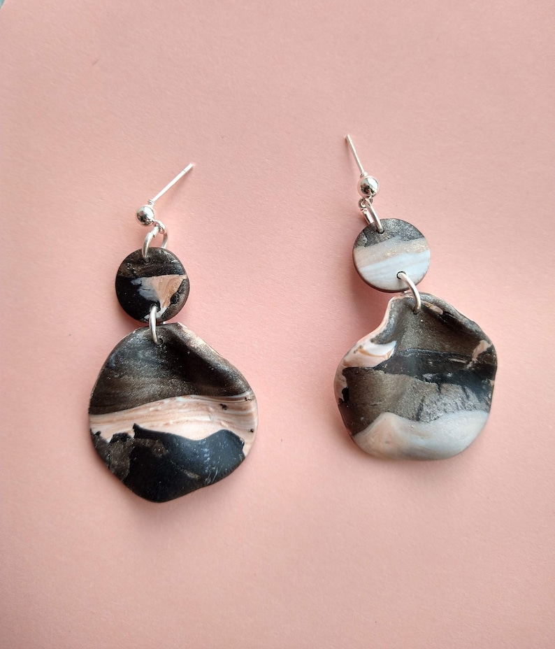 The Avi Quartz Collection Dangle Handmade polymer clay earrings