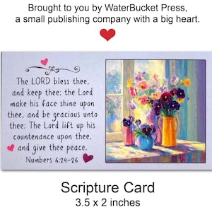Scripture Cards, Encouragement, I Corinthians 14:33, Peace, Flowers, Pack of 10, Pocket Size