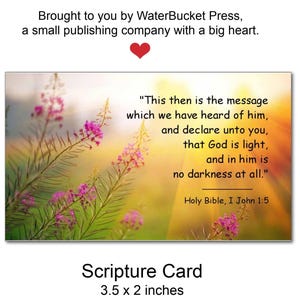 Pocket Scripture Cards, God's Promises, Bible Study, I John 1:5 (3.5 x 2 inches)