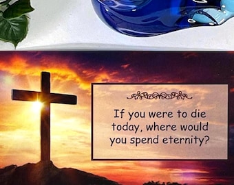 Salvation Scripture Cards, Pocket Cards, Evangelism Tracts, Christian Cards, 100 Cards, 3.5x2", All Same Design