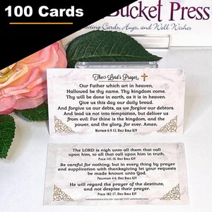 The Lord&#39;s Prayer Scripture Cards, 100 Cards Bible Verse Cards, Our Father Who Art in Heaven...