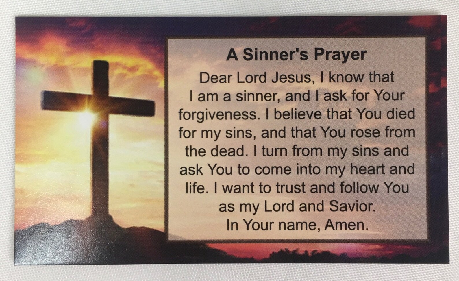 A Sinner s Prayer Scripture Cards Salvation Bible Etsy