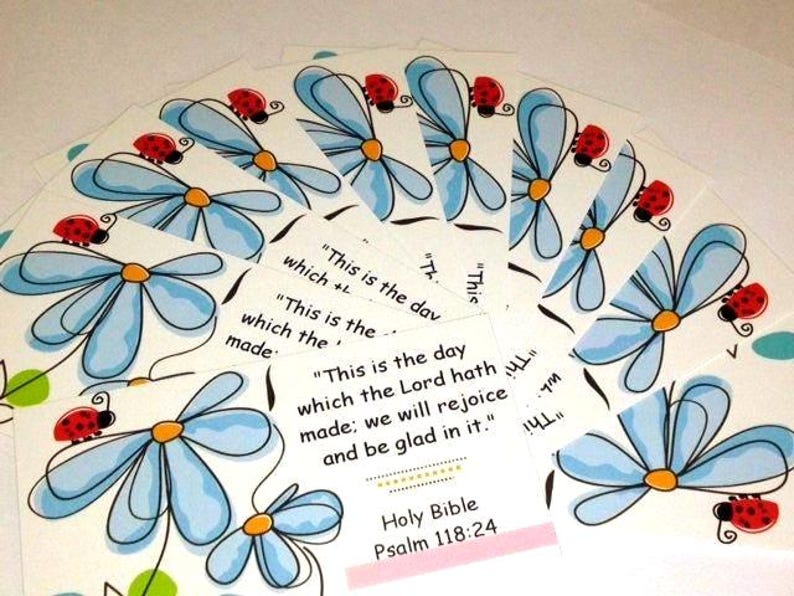 Ladybug Scripture Cards, Bible Verses, Daisy, Christian Cards, Psalm ...