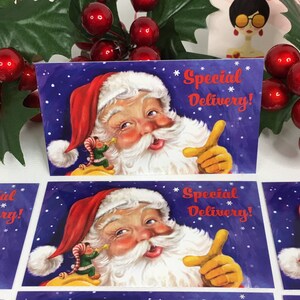 Santa Special Delivery Cards Tags, Santa Claus Cards Tags, Christmas Santa Cards Tags