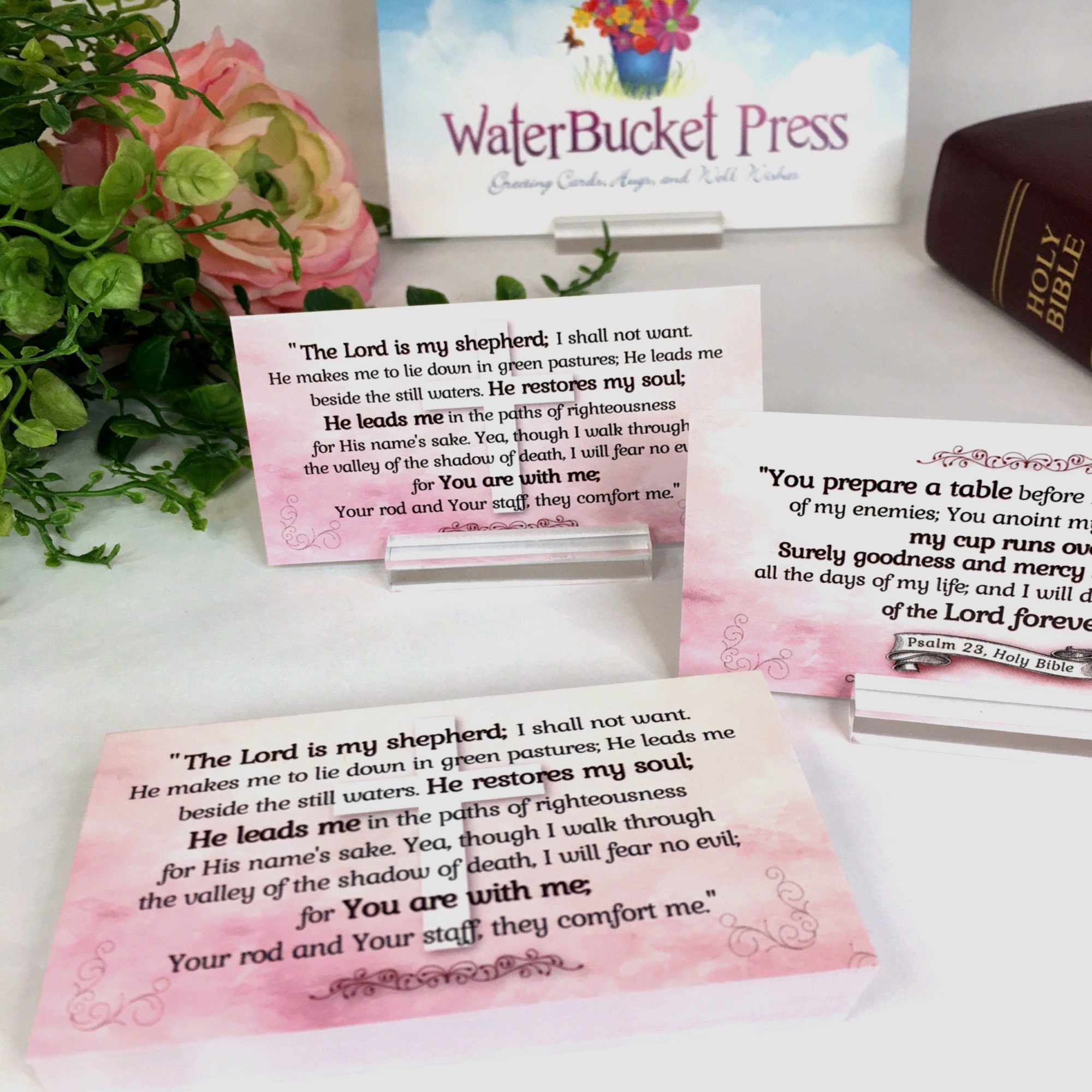 Psalm 23 Pocket Size Scripture Card, 50 Cards Bible Verse Cards, the ...