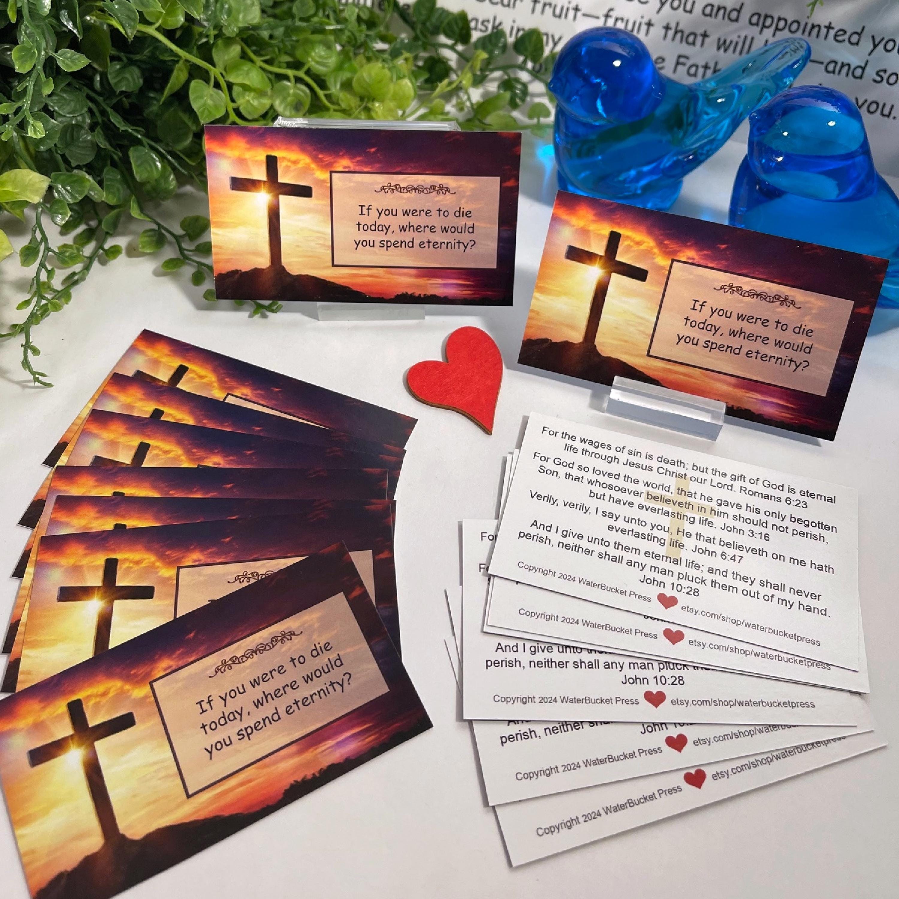 Salvation Scripture Cards, Pocket Cards, Evangelism Tracts, Christian ...