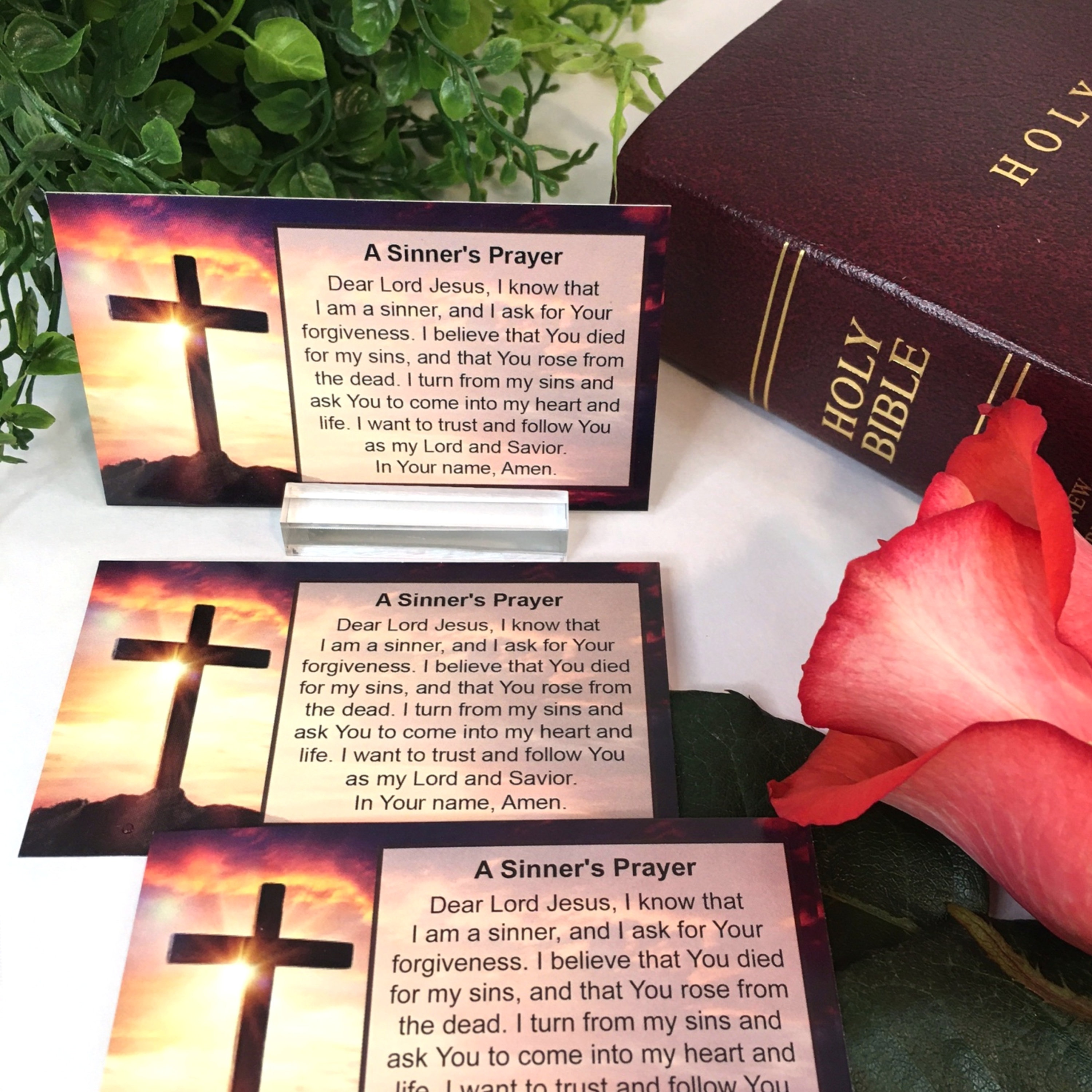 A Sinner's Prayer Scripture Cards Salvation Bible - Etsy