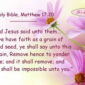 Pocket Scripture Cards, Faith Bible Verses, Encouragement, Matthew 17:20, 3.5 x 2&quot;, 10 Cards