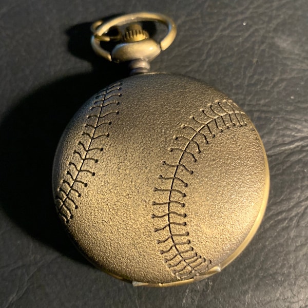 Baseball, Custom Fashion Pill Box Medicine Tablet Holder for Pocket or Purse, comes with necklace or belt clip chain