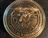 US Navy Seals Bronze Custom Fashion Pill Box Medicine Tablet  for Pocket or Purse, comes with necklace belt clip chain is extra.