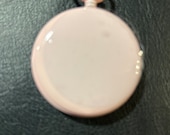 Pink Pill Box Medicine Tablet Holder case for Pocket or Purse, comes with necklace, belt clip chain is extra