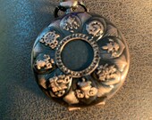 Unusable design Copper Custom Pill Box Medicine Tablet Holder for Pocket or Purse, comes with neckless, belt clip chain is extra.