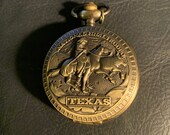 Texas, National Finals Rodeo Custom Fashion Pill Box Medicine Tablet Holder for Pocket or Purse, comes with necklace or belt clip chain