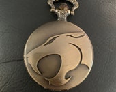 Leopard Design Bronze Pillbox Medicine Tablet Holder for Pocket or Purse comes with necklace, belt clip chain is extra