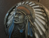 Chief Design, Bronze Custom Fashion Pill Box Medicine Tablet Holder for Pocket or Purse, comes with necklace or belt clip chain