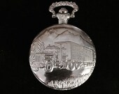 Silver Semi Truck Custom Pill Box Medicine Tablet Holder for Pocket or Purse, comes with a necklace, a belt clip chain is extra