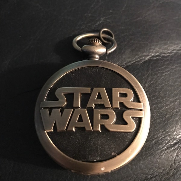 Star Wars Design, Custom Bronze Pill Box Medicine Tablet Holder for Pocket or Purse, comes with necklace, belt clip chain is extra