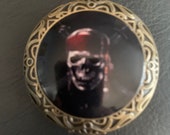 Jack Sparrows Scull, Fashion Pill Box Medicine Tablet Holder for Pocket or Purse, comes with necklace, belt clip chain is extra