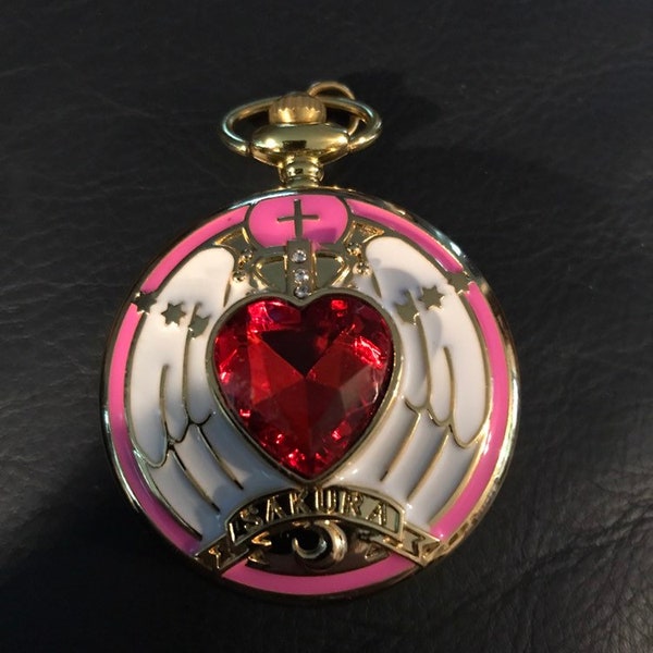 Red Heart Jem Golden Pillbox Custom Pill Box Medicine Tablet Holder for Pocket or Purse, comes with necklace, a belt clip chain is extra.