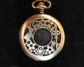 Alice in Wonder land, Bronze Custom Fashion Pillbox Medicine Tablet Holder for Pocket or Purse comes with necklace