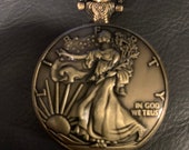 Statue of Liberty, Custom Design Pillbox Medicine Tablet Holder for Pocket or Purse comes with necklace, belt clip chain is extrajjn.