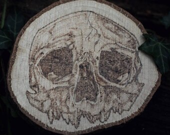 Skull Woodburning