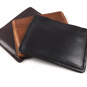 Tarjetero, piel italiana, cartera de piel, cartera para hombre, cartera fabricada en EE. UU., cartera pequeña de piel, cartera de piel para hombre, cartera hecha a mano.