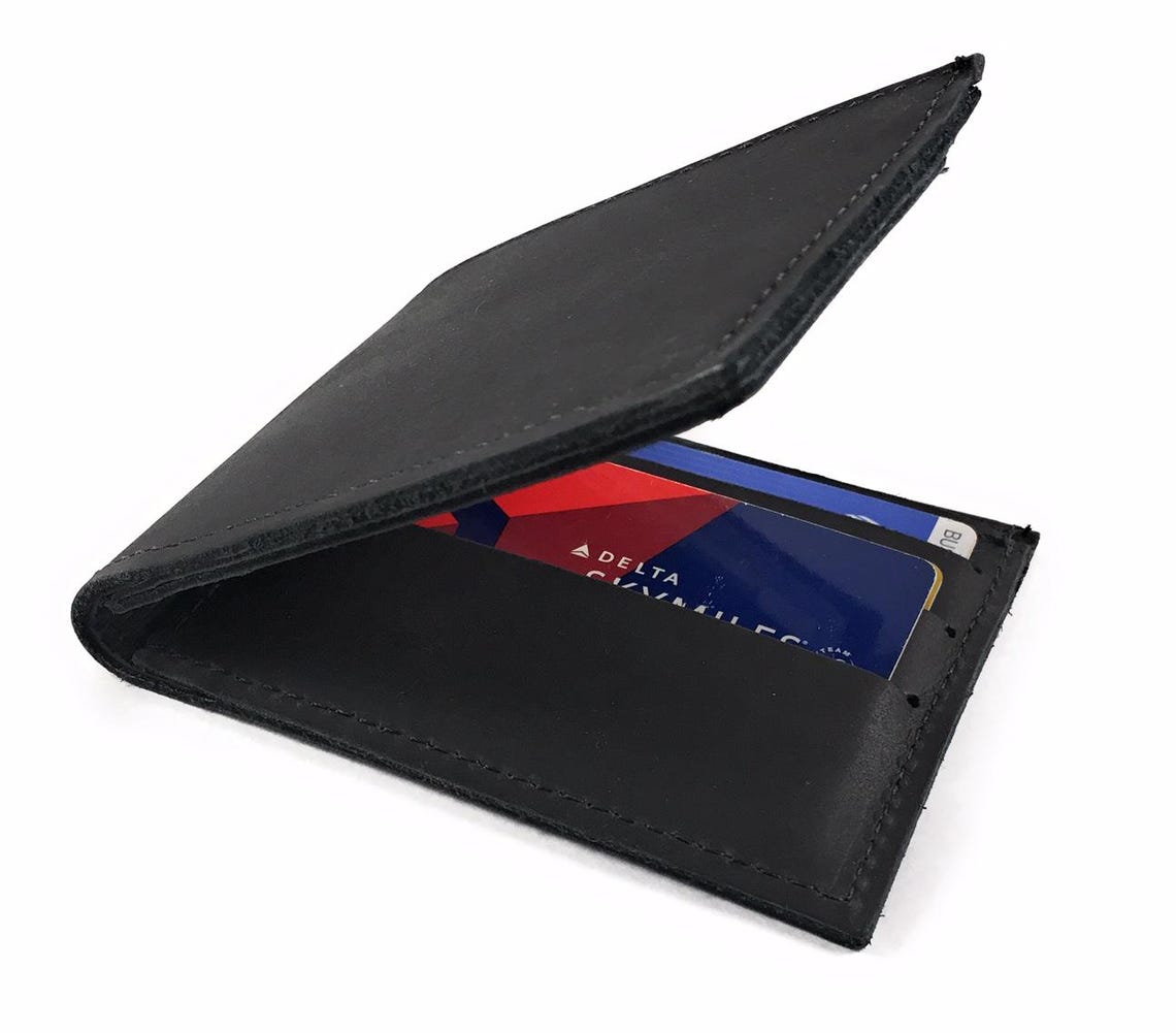 Men's Bifold Wallet, Genuine Leather, Black or Brown Wallet, Durable ...