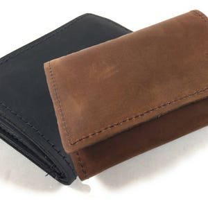 Billetera triple para hombre, Billetera triple de cuero, Billetera hecha en EE. UU., Billetera de cuero, Diseño triple clásico, Billetera para hombre, Billetera hecha en Estados Unidos