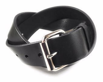 Mens Full Grain Leather Belt 1.5 Inch, Heavy Duty Work Belt, Handmade in USA