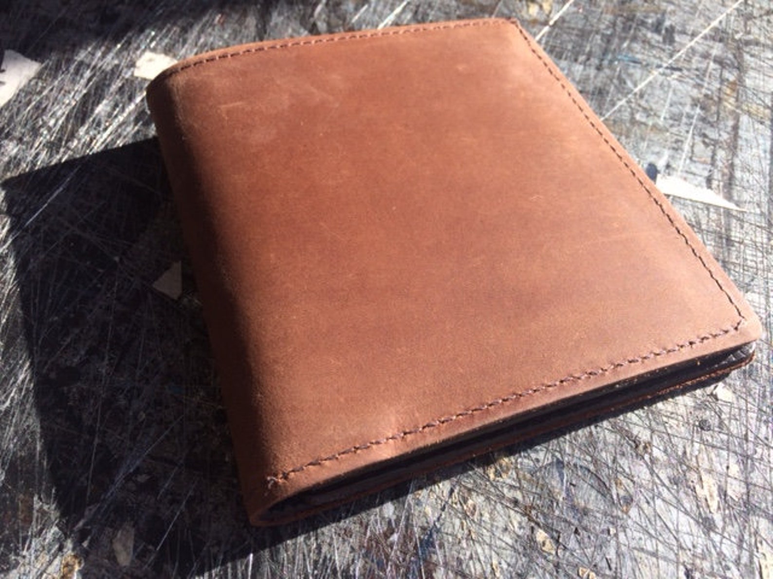 Mens Tall Bifold Wallet Genuine Leather Mens Wallet Durable Etsy