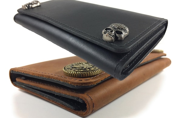 Brown LEATHER Men/'s KEYS Chain Holder Case Wallet 6+1 Ring Deluxe Zip Coin Money