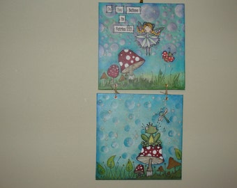 Fairy art/fairies on canvas/girls art canvas