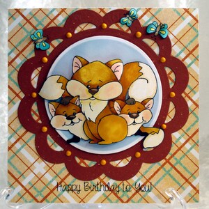 Geburtstag Karte/kleine Füchse Karte/wunderlichen Karte/Kind, s-Karte