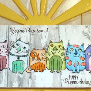 Carte de voeux/carte de chats/carte d'anniversaire