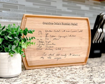 Cutting Board With Recipe, Recipe Engraved, Customized Cutting Board, Recipe Personalized Board, Housewarming Gift, Engraved Gift