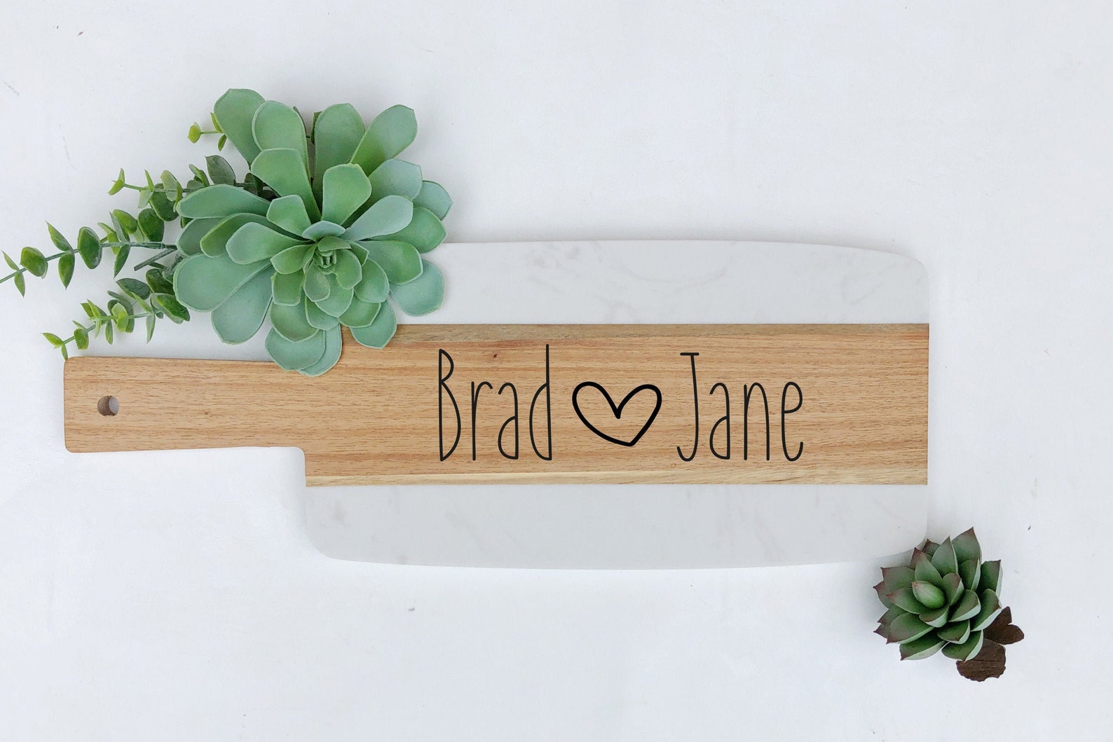 Marble and Wood Custom Kitchen Cutting Board Wood and Marble Etsy