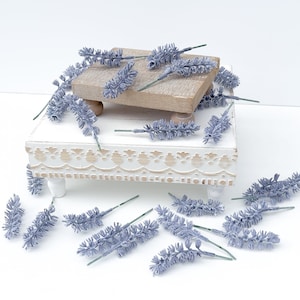 Faux Purple Lavender Stems: Floral Arrangement Supply