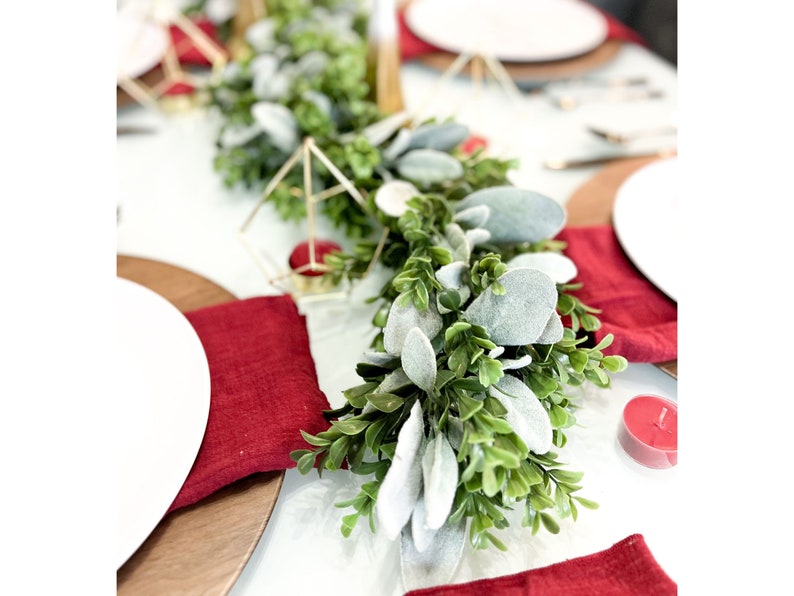 Greenery Garland, Christmas Greenery for Mantle Decor, Decorations For Mantle, Holiday Wedding Decor, Floral Garland, Foliage Backdrop Greenery Only