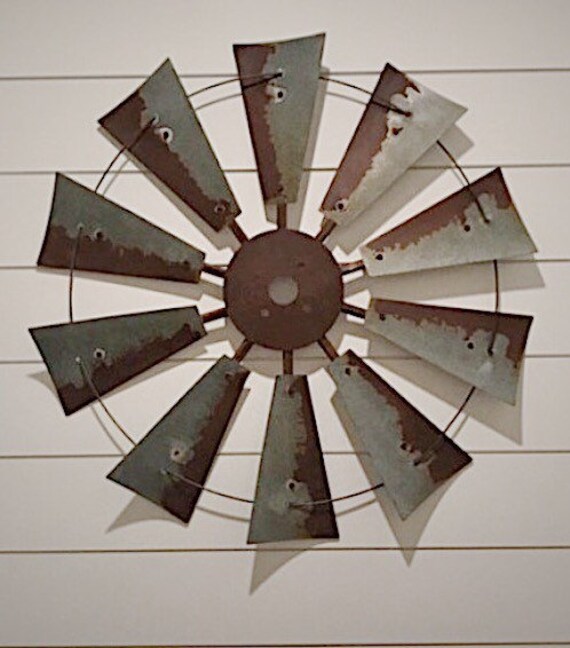 Decoracion De Pared Del Molino De Viento De 38 Pulgadas Etsy