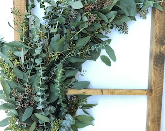 Fresh Eucalyptus Garland For Christmas Mantle, Christmas Table Greenery Garland, Holiday Decorations, Seeded Eucalyptus Garland