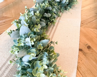 Faux Lamb's Ear Garland – Farmhouse Table Mantel Decor